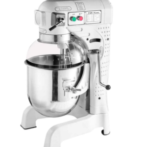 Prepline Planetary Mixer, floor model, 30 qt. capacity, 3-speed, gear driven, #12 attachment hub, safety guard, emergency stop button, includes: (1) stainless steel bowl, (1) dough hook, (1) wire whisk & (1) flat beater, stainless steel construction, rubber feet, 2 HP, 1.1kW, 110v/60/1-ph, cord, NEMA 5-15P, ETL