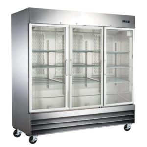 Coldline Refrigerator, reach-in, three-section, 80-7/8"W, 72.0 cu. ft. capacity,