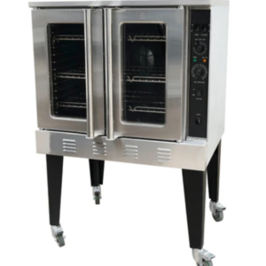 Cookline Convection Oven, natural gas, single deck, (3) 18,000 BTU direct fired inshot burners, 167° to 563°F temperature range, 60-minute electric timer with bell, (2) dual pane thermal glass hinged doors, (4) chrome-plated racks, 2-speed motor, removable rack guides, cool down function, interior light, automatic ignition, micro shut-off switch, stainless steel front & sides, porcelain interior, (4) legs & (4) casters, 1/2 HP, 54,000 BTU, 120v/60/1-ph, 9.3 amps, cord, NEMA 5-15P, NSF, cETLus, ETL-Sanitation