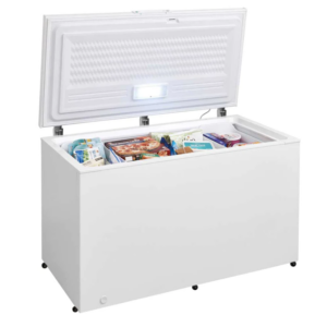 Coldline Chest Freezer, solid top, 60"W, 15 cu. ft. capacity, bottom mounted self-contained mounted refrigeration, (2) basket, -8° to -0.4°F temperature range, manual temperature control, manual defrost, coated-steel exterior & aluminum interior, (4) casters (2 with brakes), door lock, R290 Hydrocarbon refrigerant, 1/3HP 115v/60/1-ph, 2.6 amps, cord, NEMA 5-15P, cETLus, ETL-Sanitation