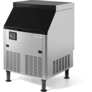 Coldline Undercounter Ice Machine with Bin, half cube ice, air-cooled, 180 lbs./24 hr production, 80 lb. bin capacity, digital control panel, includes: ice scooper, water hose, water filter & drain hose, stainless steel construction, adjustable feet, R290, 451W, 115v/60/1-ph, cord, NEMA 5-15P, cETLus, ETL-Sanitation