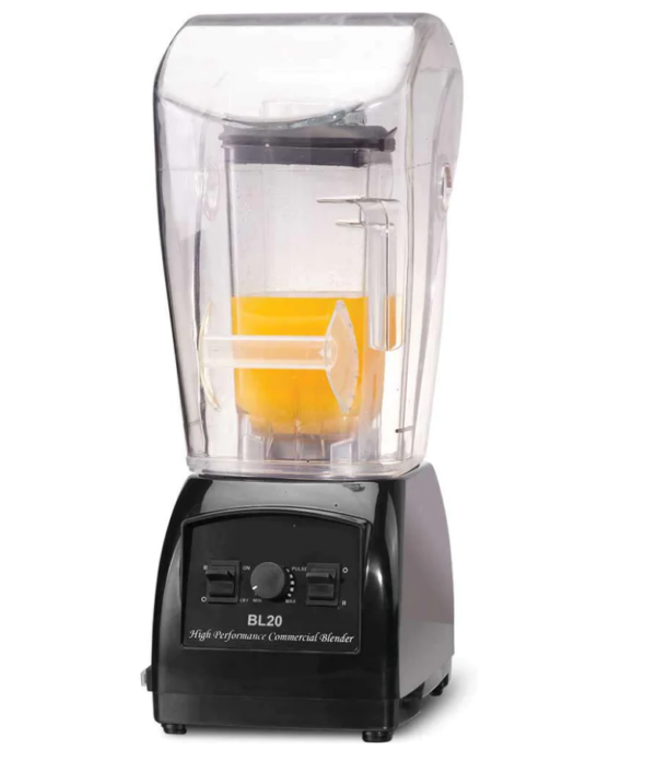 Prepline Commercial Blender, 64 oz capacity, toggle control, pulse switch, sound cover, anti-slip feet, stainless steel blades, (2)removable lid, ABS plastic base, adjustable speed controls, thermal protector for motor and reset button, 2 HP, 28,000 RPM, 120v/60/1-ph, 1500 wattage, NEMA 5-15P, CE