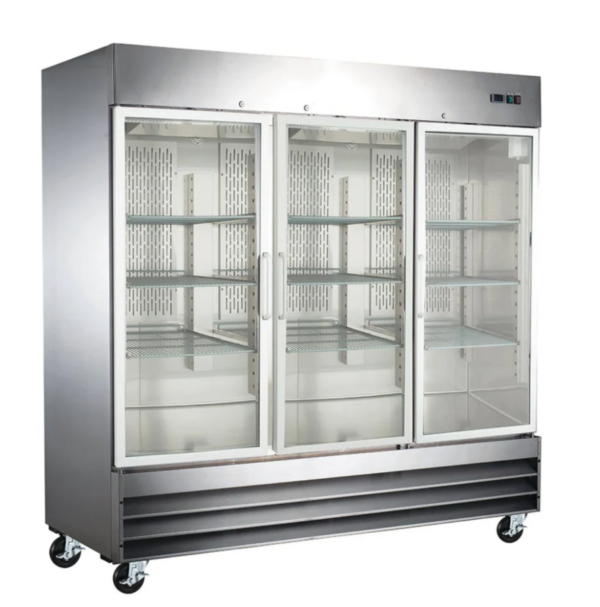 Coldline Freezer, reach-in, three-section, 80-7/8"W, 72.0 cu. ft. capacity,