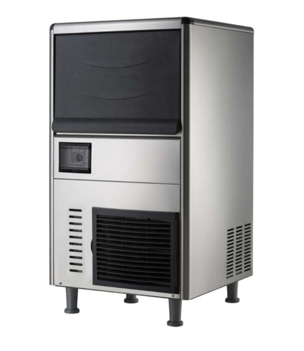 Coldline Undercounter Ice Maker with Bin, cube-syle, air-cooled, 70 lbs./24 hr production, 22 lb. bin capacity, adjustable thickness, digital control panel, self-clean system, includes: ice scooper, water hose, water filter & drain hose, stainless steel construction, adjustable feet, R404a, 270 watts, 110v/60/1-ph, cord, NEMA 5-15P, cETLus, UL, CSA