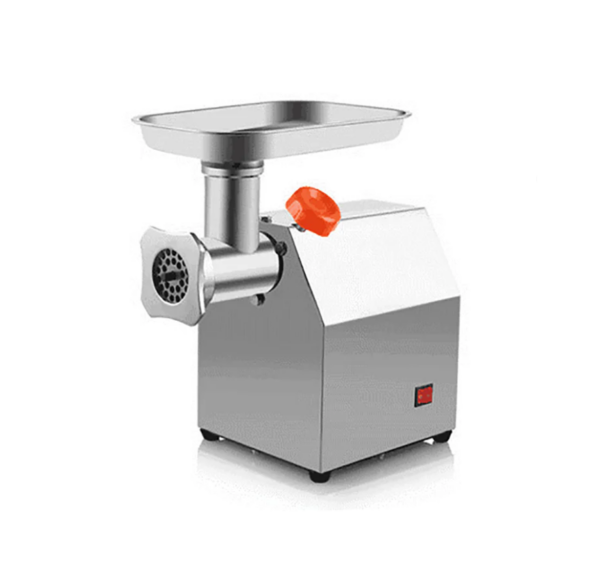 Prepline #12 Hub Meat Grinder, 8 3/5" W, 250 lbs/hour production, gear-driven, non-slip rubber feet, manual reset motor overload protection, forward and reverse switch, top-mounted handle with tray support, plastic food pusher, stainless steel exterior, #12 HUB head size attachment, 170 RPM, 120v/60/1-ph, 1 HP, 735 wattage, NEMA 5-15P, 11 amps, cord, cETLus, ETL-Sanitation