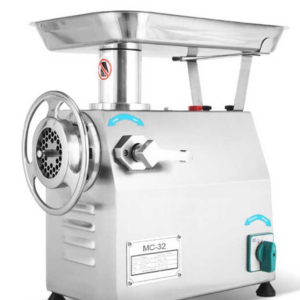 Prepline #32 Hub Meat Grinder, 13.5" W, 661 lbs/hour production, gear-driven, non-slip rubber feet, micro safety switch, forward and reverse switch, stainless steel exterior, #32 HUB head size attachment, 230 RPM, 120v/60/1-ph, 2 HP, 1800 wattage, NEMA 5-15P, cord, cETLus, ETL-Sanitation