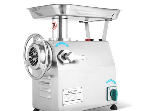 Prepline #32 Hub Meat Grinder, 13.5" W, 661 lbs/hour production, gear-driven, non-slip rubber feet, micro safety switch, forward and reverse switch, stainless steel exterior, #32 HUB head size attachment, 230 RPM, 120v/60/1-ph, 2 HP, 1800 wattage, NEMA 5-15P, cord, cETLus, ETL-Sanitation