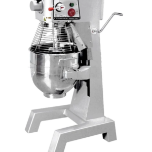 Prepline Planetary Mixer, floor model, 30 qt. capacity, 3-speed, gear driven, #12 attachment hub, safety guard, emergency stop button, includes: (1) stainless steel bowl, (1) dough hook, (1) wire whisk & (1) flat beater, steel construction, rubber feet, 1-1/2 HP, 1.5kW, 110v/60/1-ph, cETLus, ETL-Sanitation